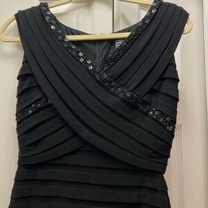 Adrianna Papell Little Black Dress with beading. Size 6P